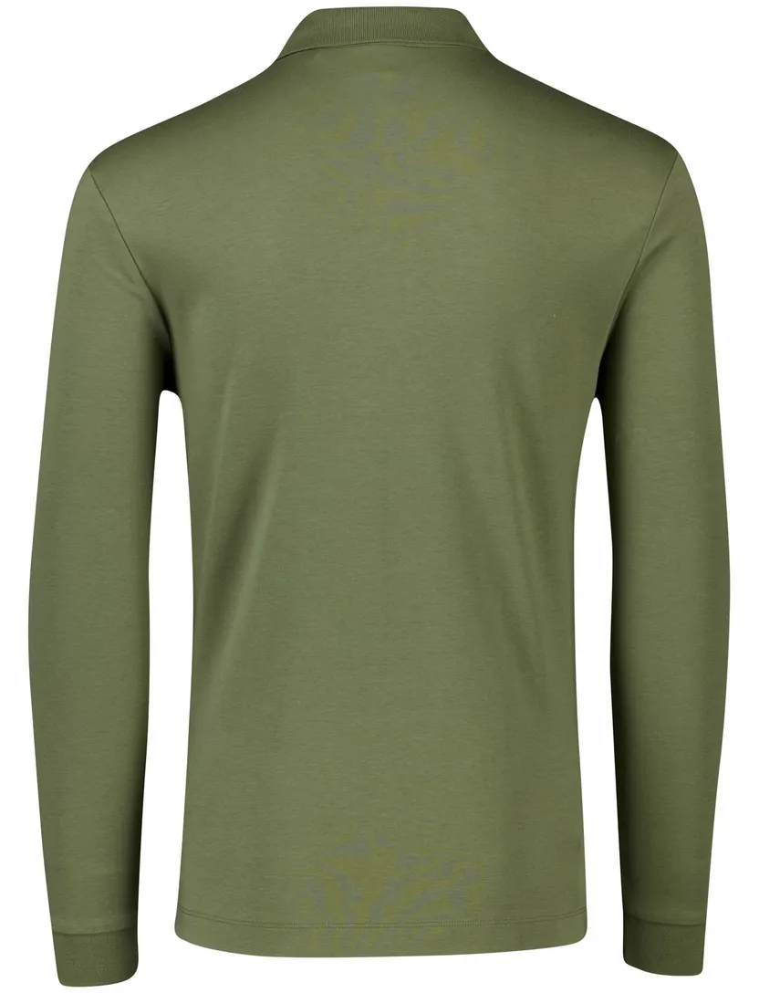 poloshirt lange mouw Boss Black groen katoen