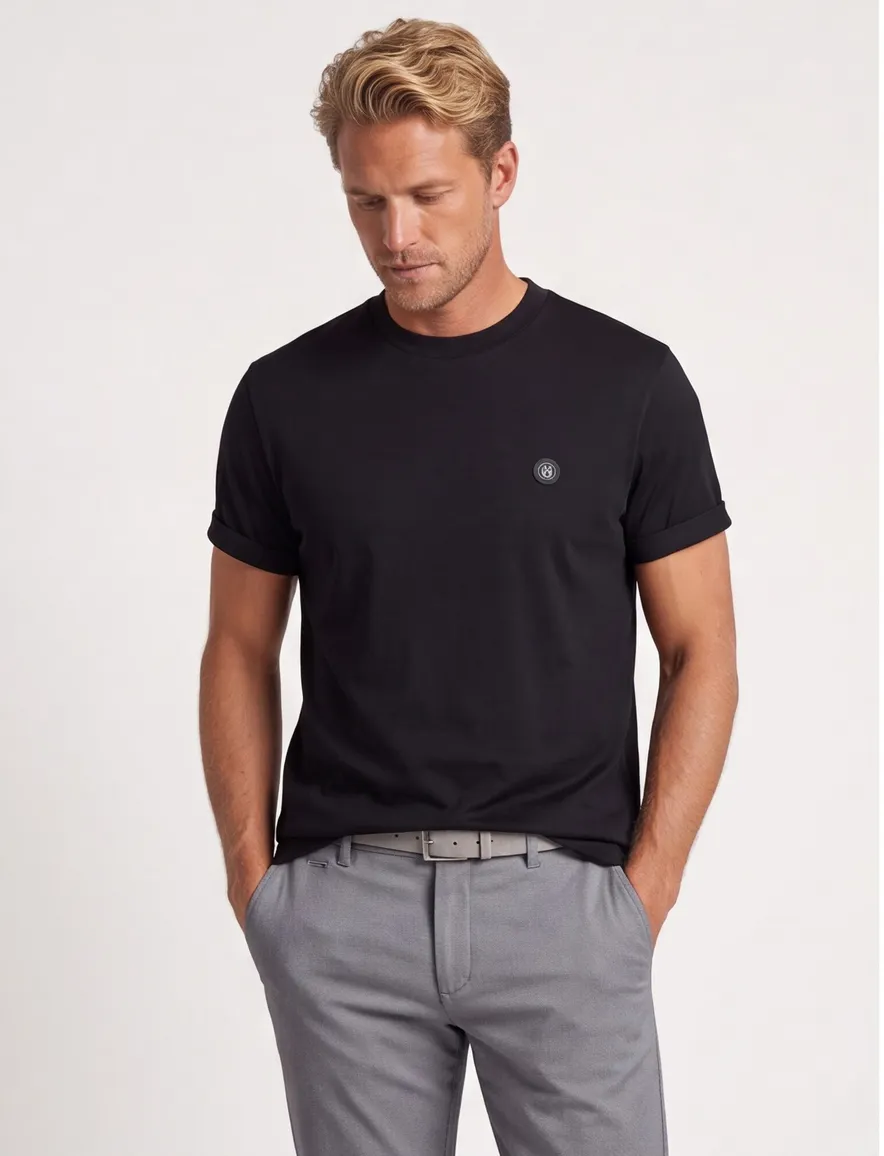 Boss Black t-shirt zwart katoen