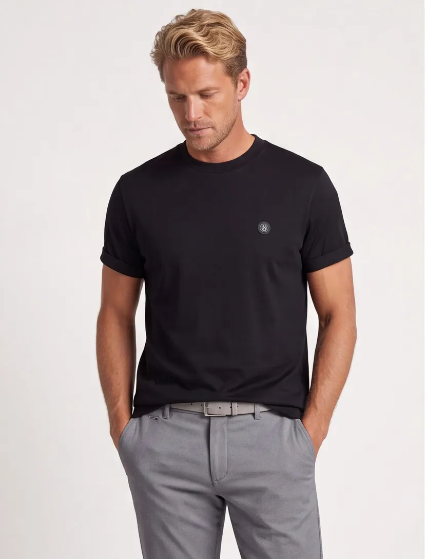 t-shirt Boss Black zwart katoen