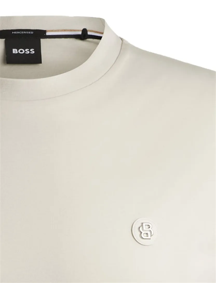 t-shirt Boss Black beige katoen