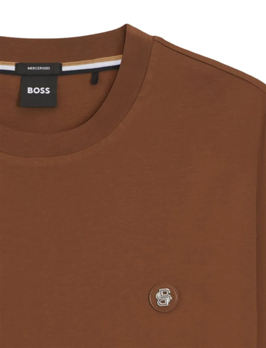 Boss Black t-shirt bruin effen