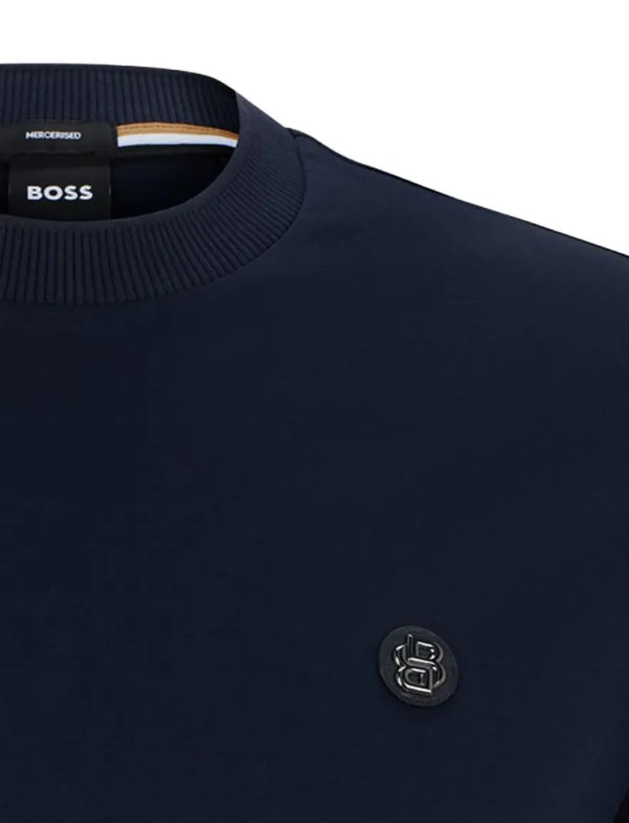 Boss Black t-shirt donkerblauw katoen