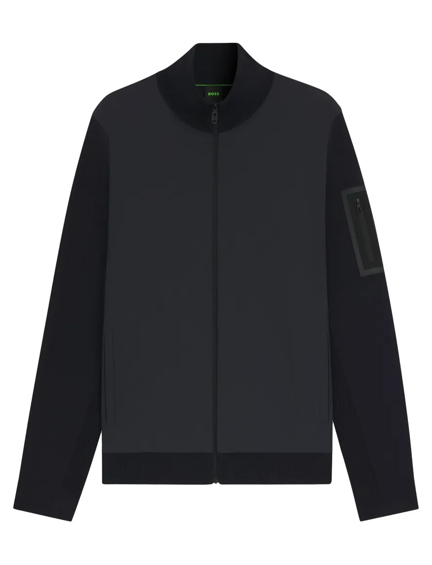 Boss Green vest donkerblauw effen