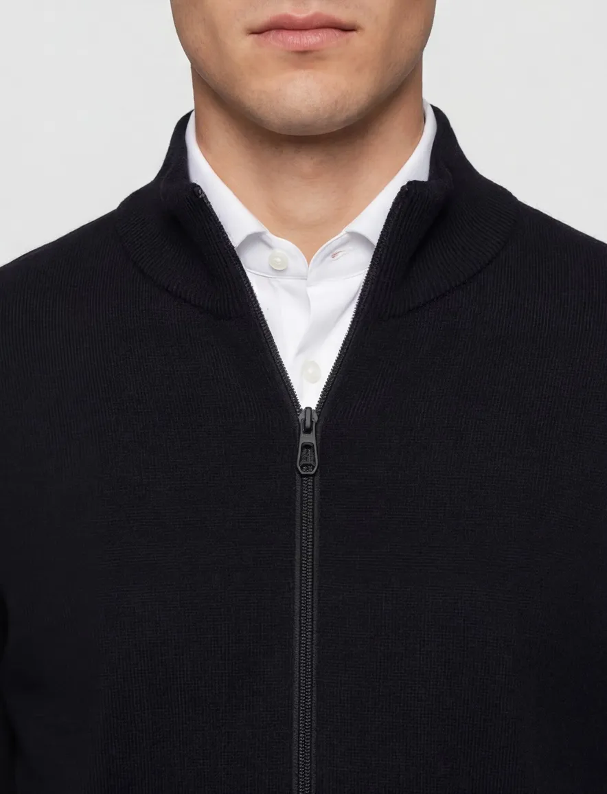 Boss Green vest donkerblauw effen
