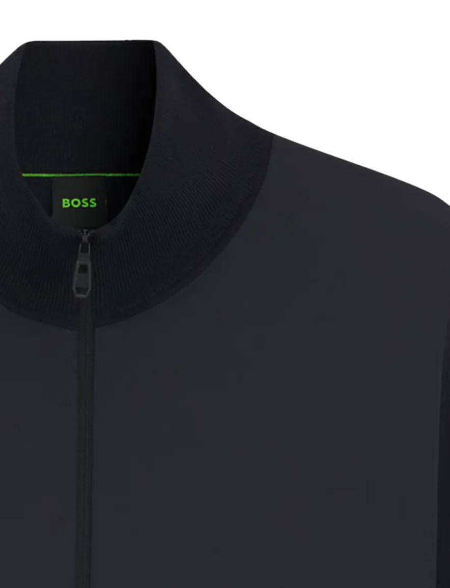 Boss Green vest donkerblauw effen