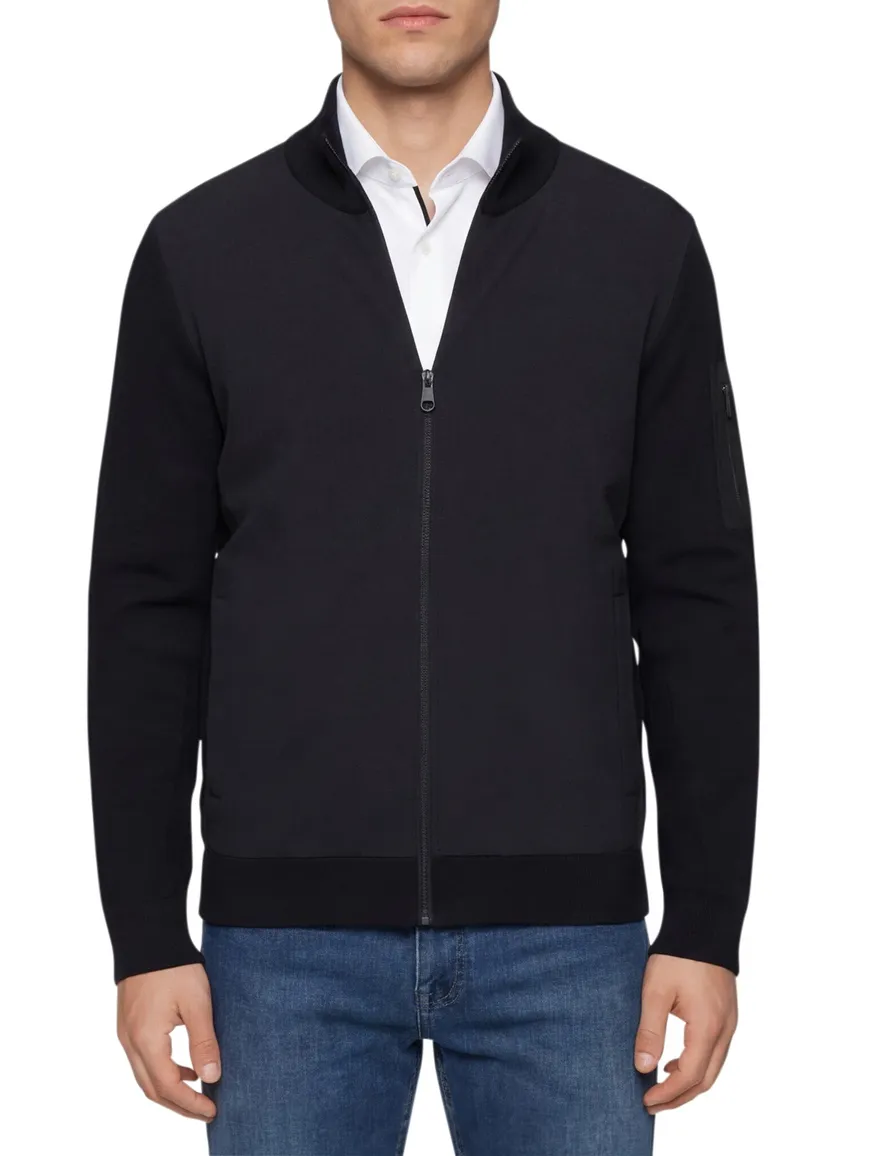 Boss Green vest donkerblauw effen