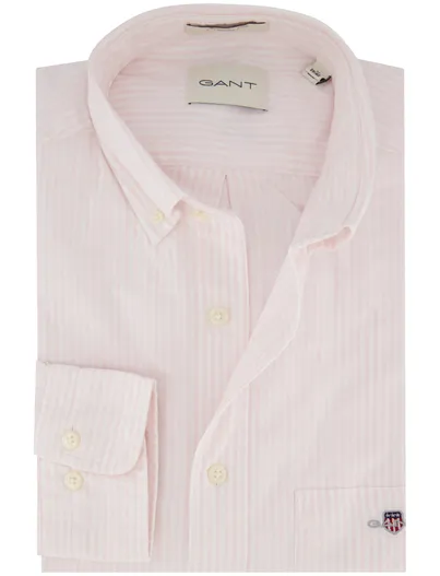 Gant Gant overhemd licht roze gestreept