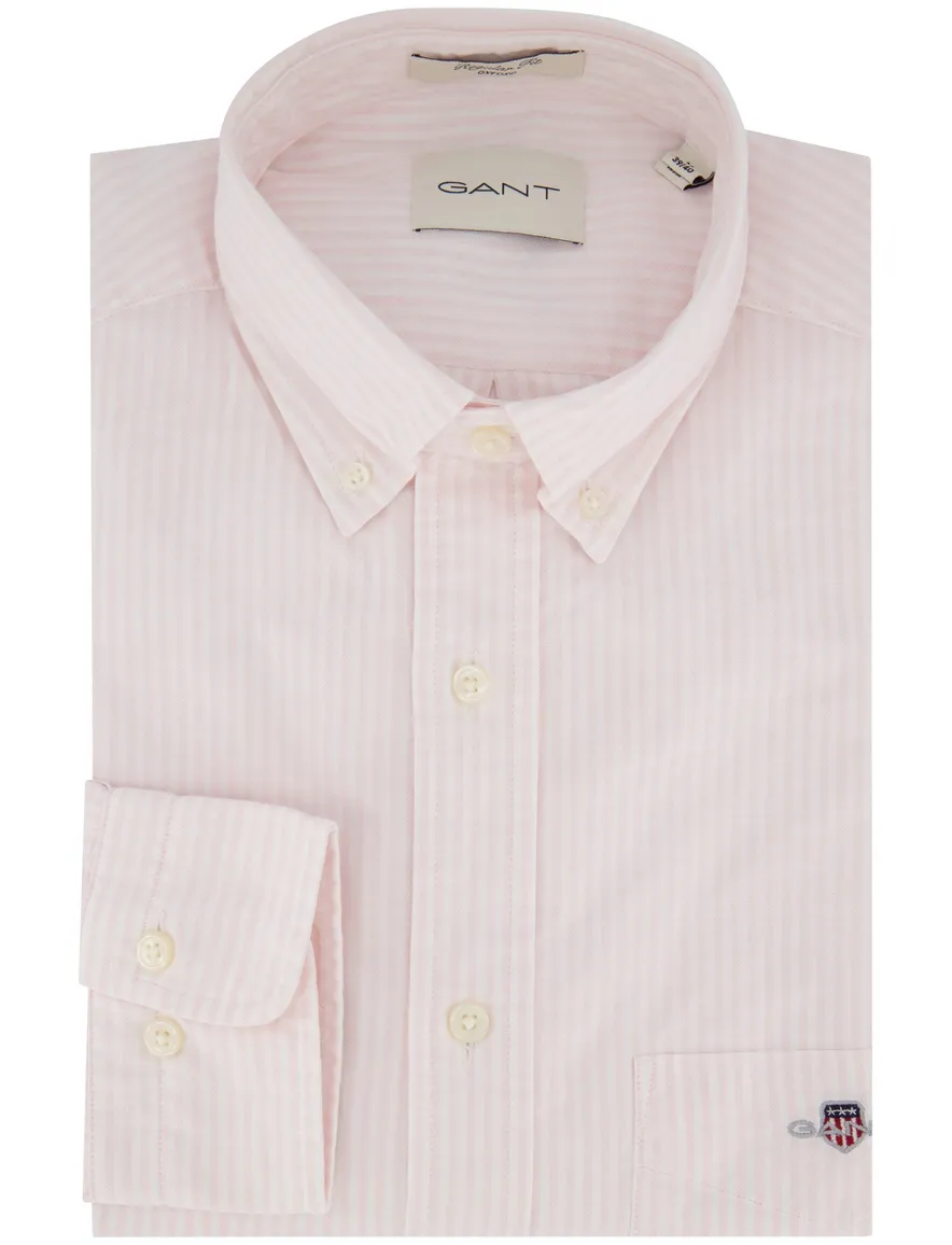 Gant overhemd licht roze gestreept