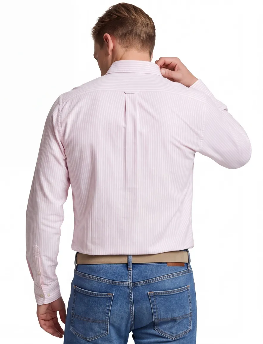 Gant overhemd licht roze gestreept