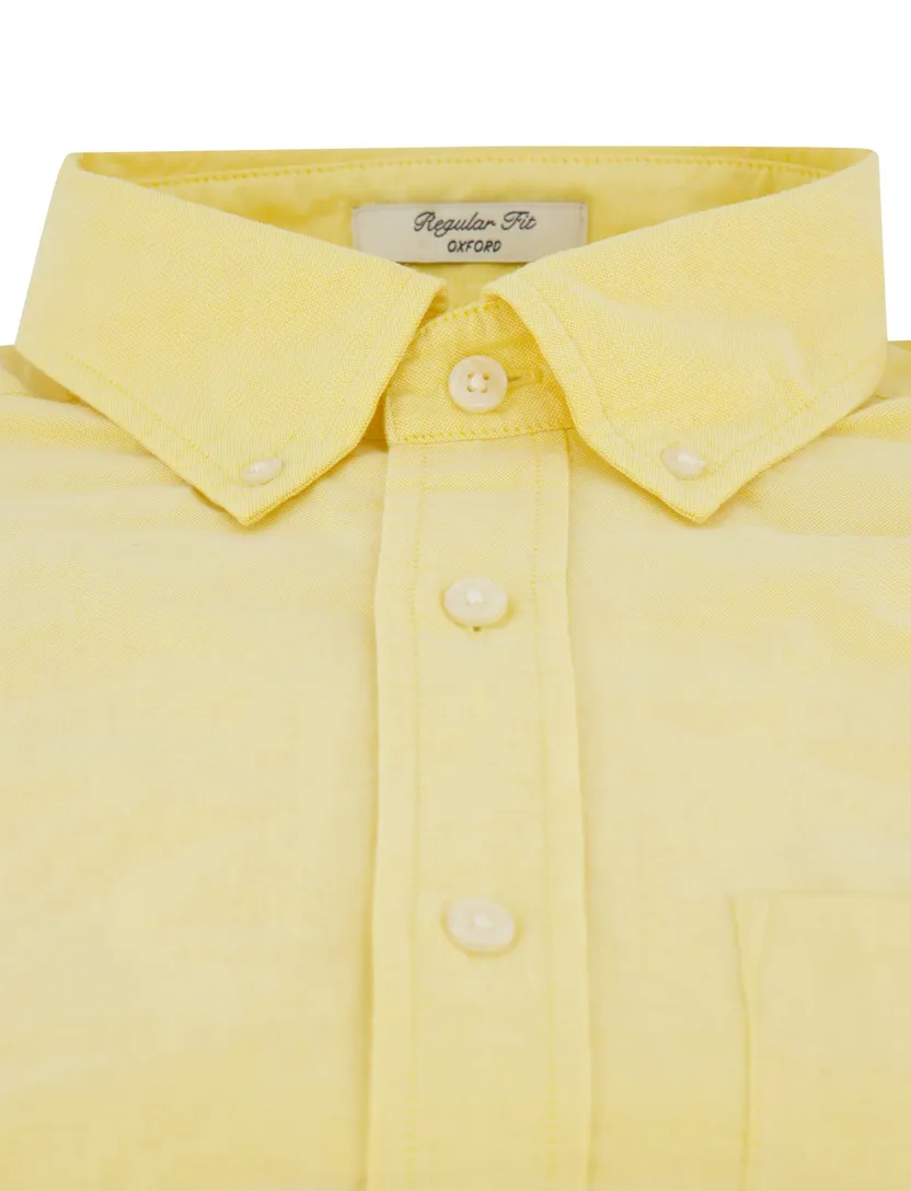 Gant overhemd geel effen regular fit