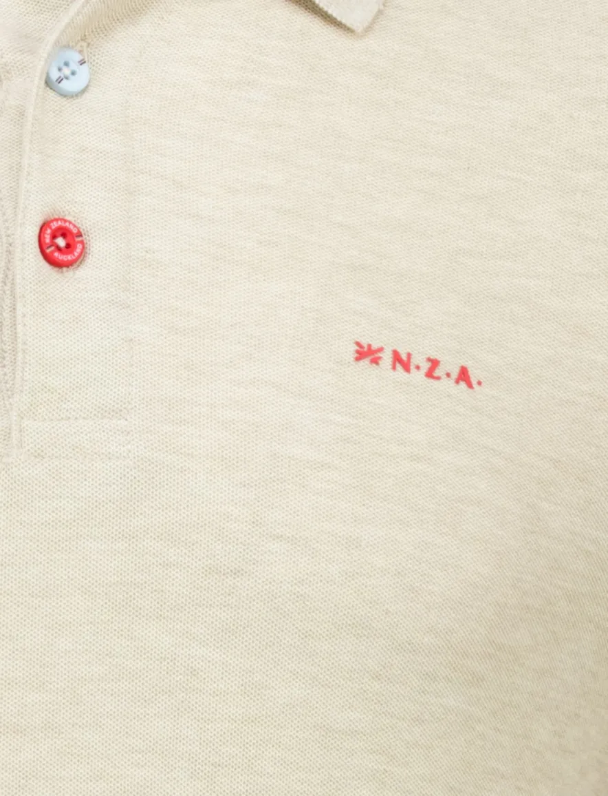 NZA polo beige lange mouw