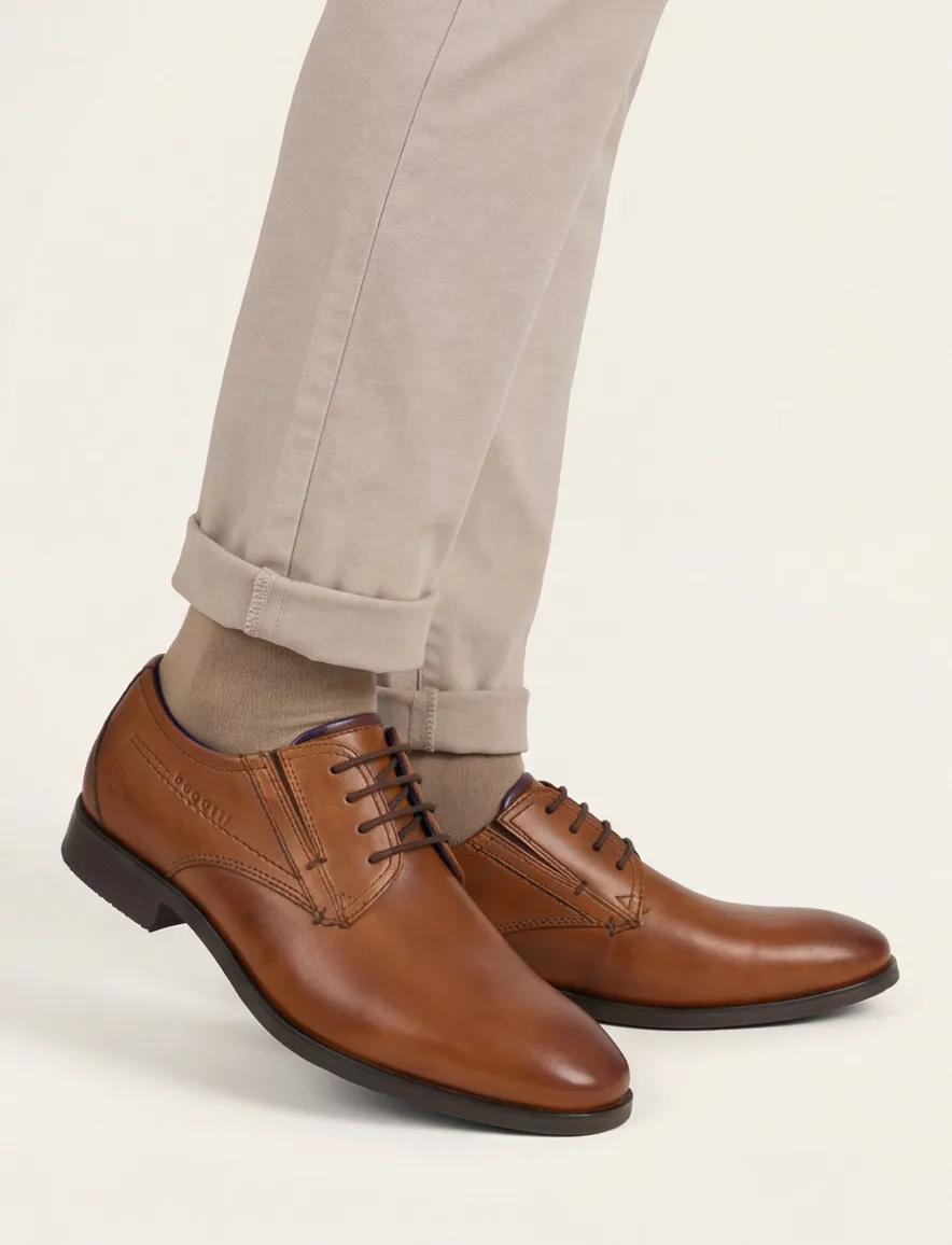 Bugatti nette schoenen bruin leer