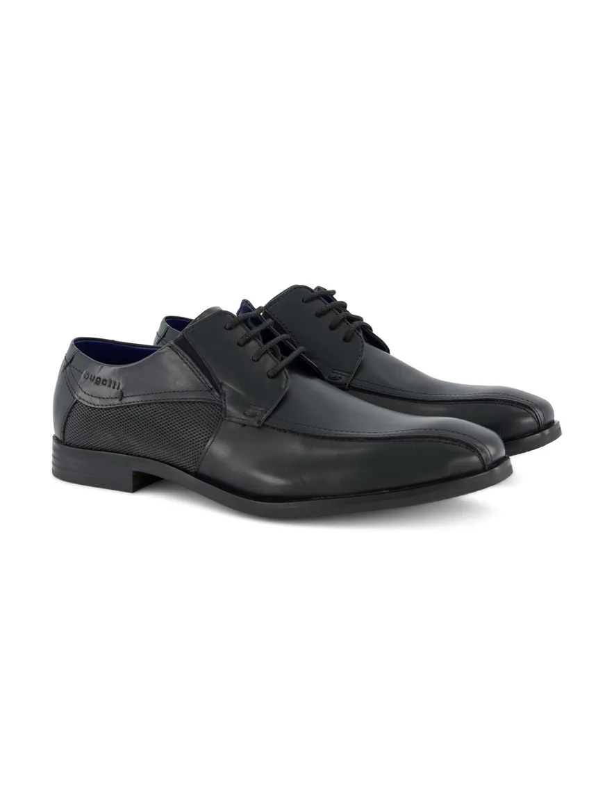 Bugatti nette schoenen zwart leer laag