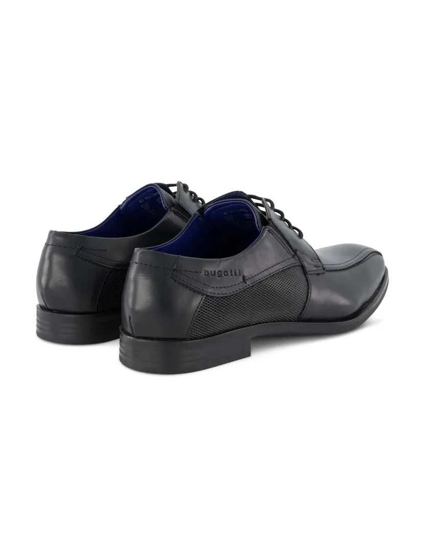 Bugatti nette schoenen zwart leer effen