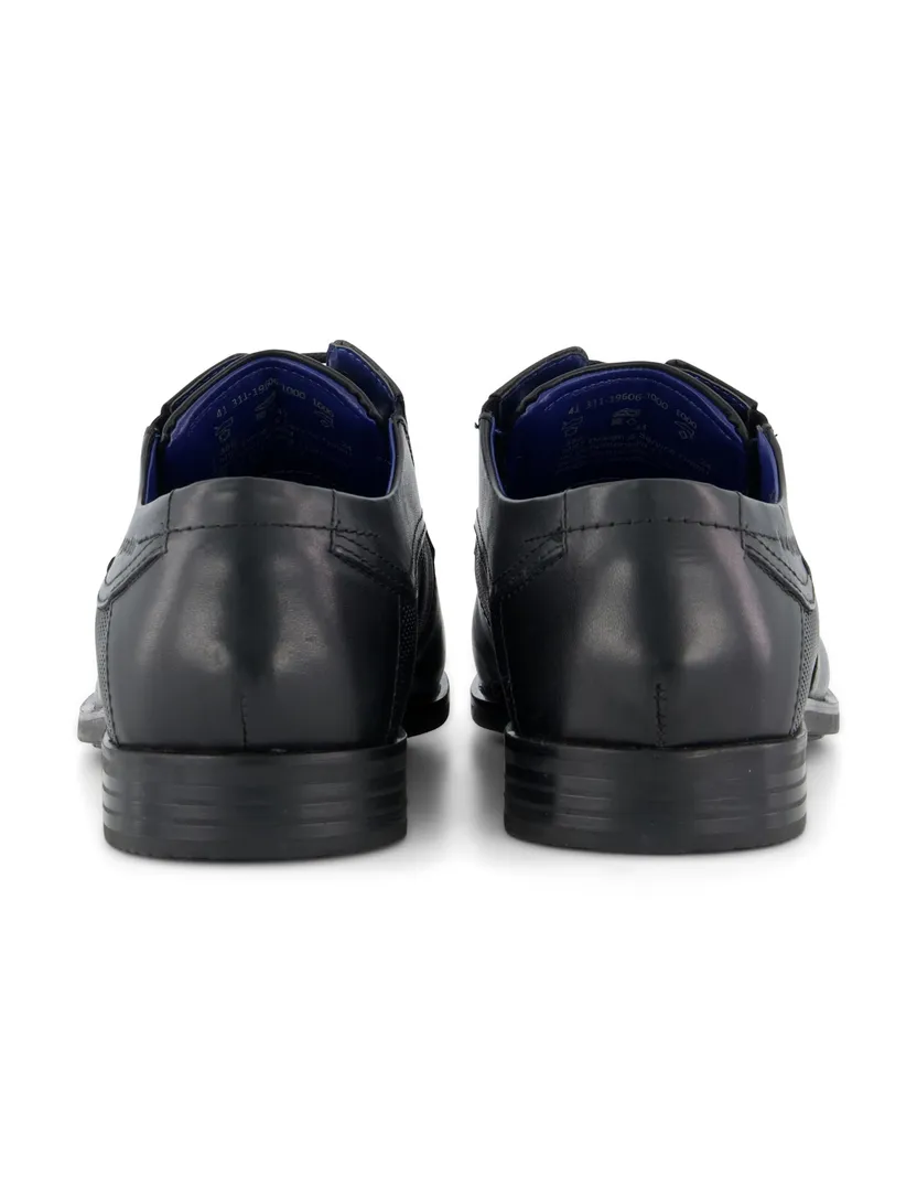 Bugatti nette schoenen zwart leer effen