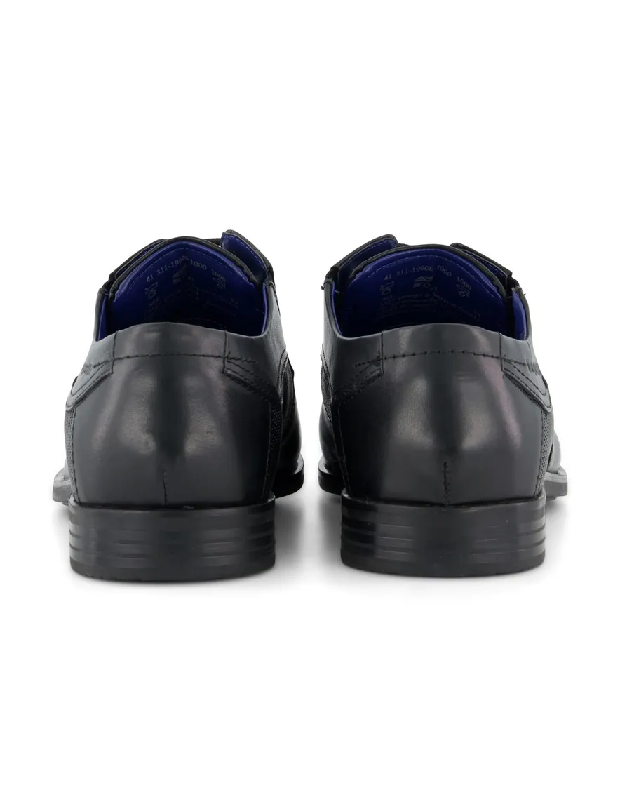 Bugatti nette schoenen zwart leer laag