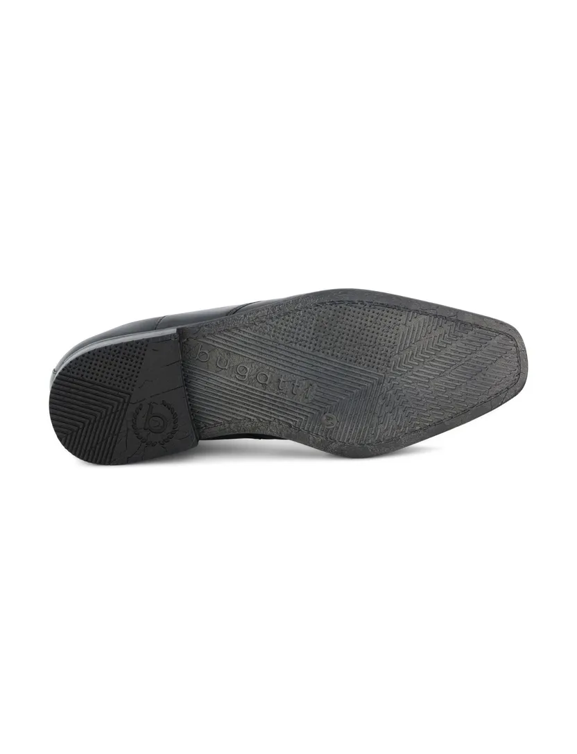 Bugatti nette veterschoenen zwart leer effen