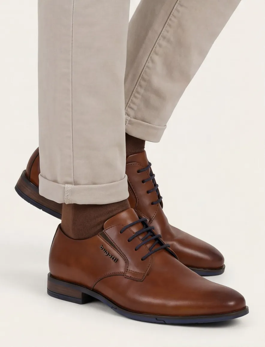 Leren veterschoenen bruin Bugatti