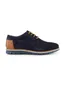 Bugatti herenschoen donkerblauw suede bruine veters