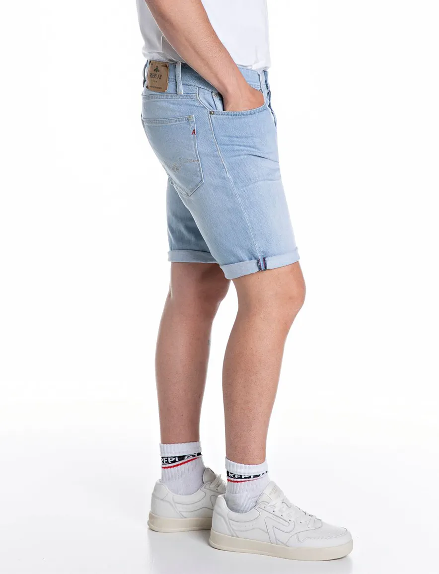 Replay korte broek jeans lichtblauw