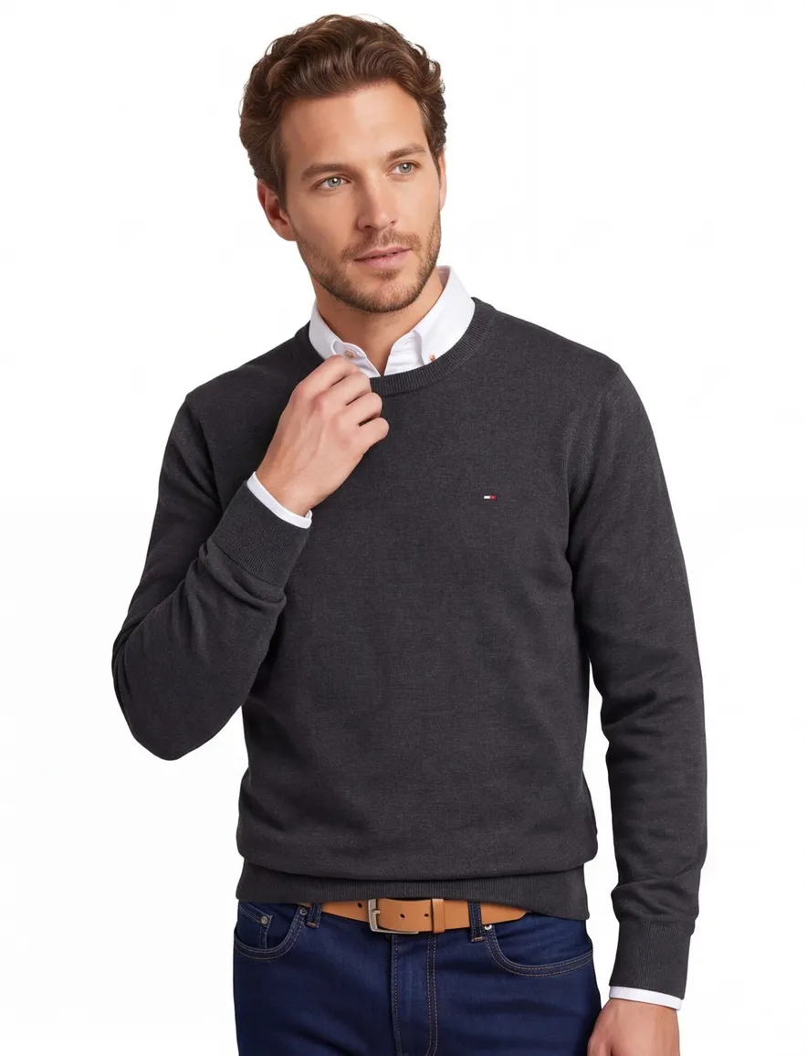 Tommy Hilfiger sweaters antraciet Plus Size