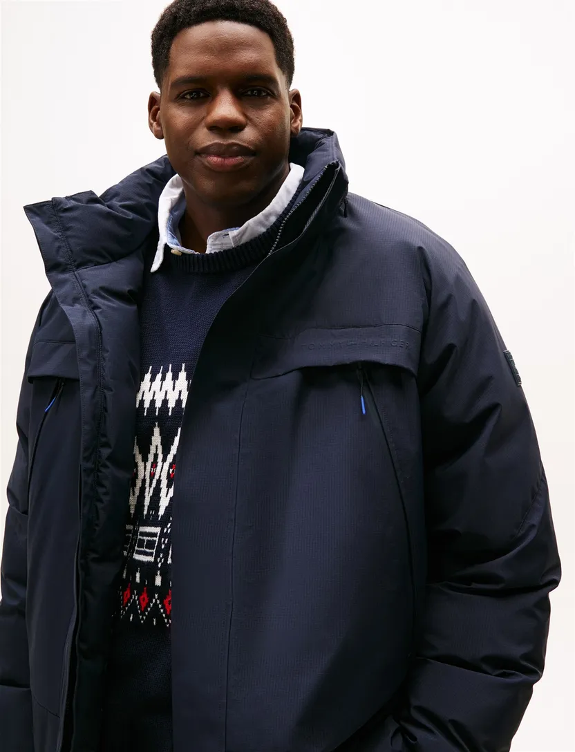 Tommy Hilfiger winterjas donkerblauw big & tall
