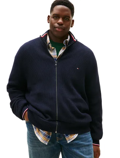 Tommy Hilfiger Katoenen sweatvest Tommy Hilfiger Big & Tall donkerblauw
