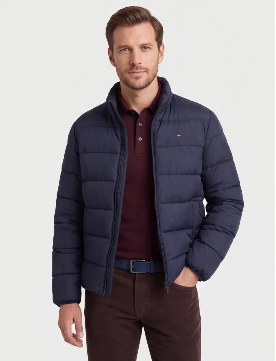 Tommy Hilfiger winterjas donkerblauw big & tall