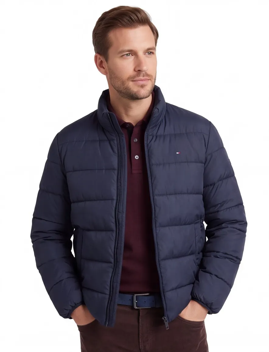 Tommy Hilfiger winterjas donkerblauw big & tall