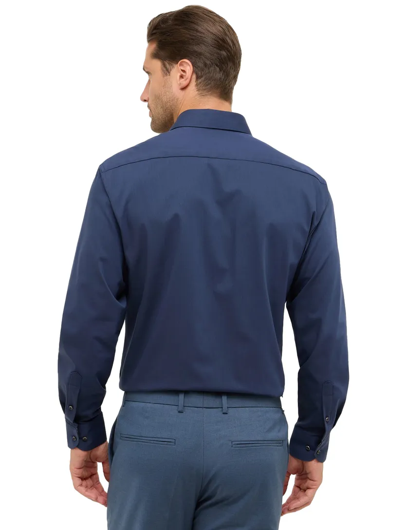 business stretch overhemd Eterna donkerblauw