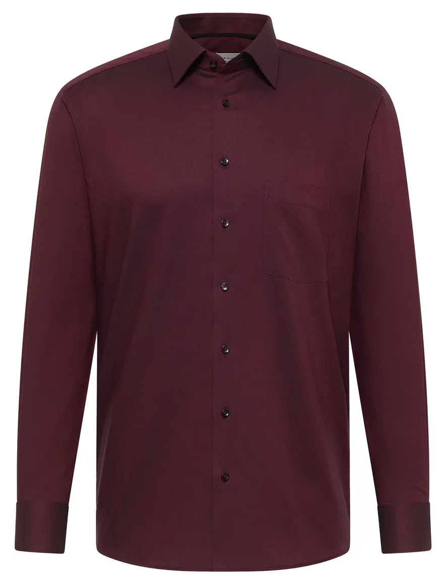 Eterna Modern Fit business overhemd bordeaux