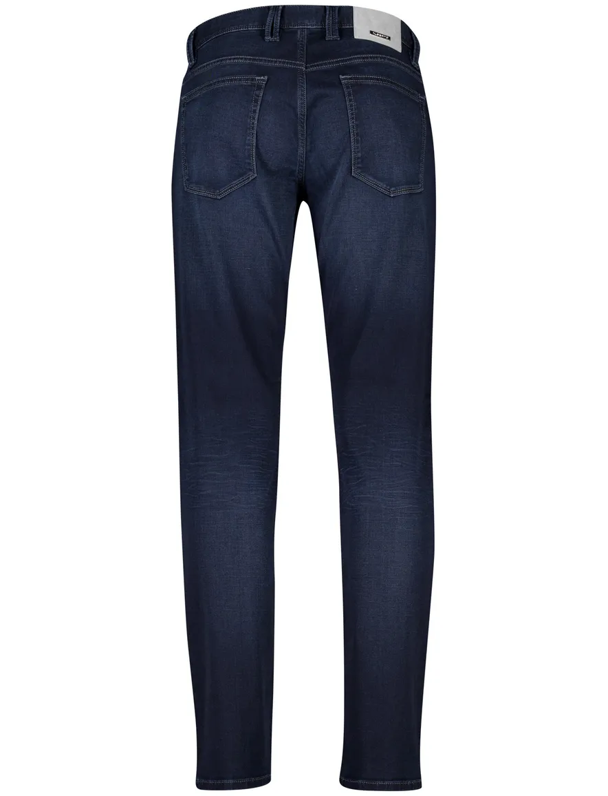 Alberto slim fit broek 5-pocket donkerblauw