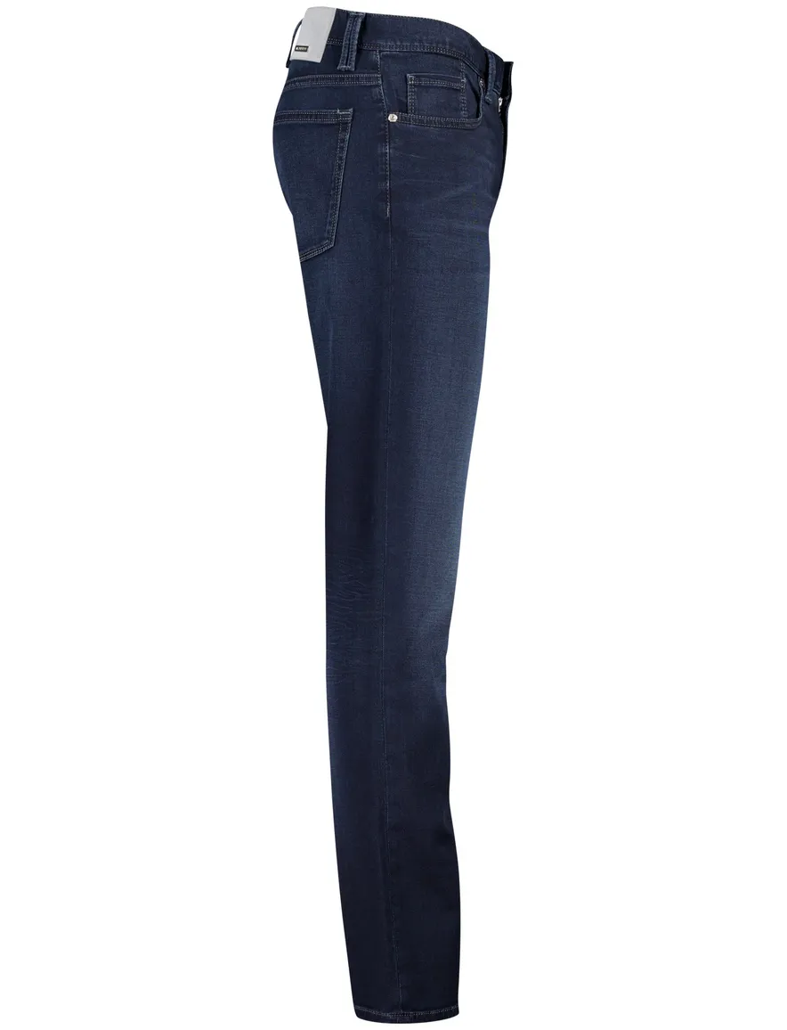 Alberto slim fit broek 5-pocket donkerblauw