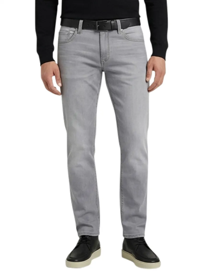 Alberto slim fit broek 5-pocket grijs