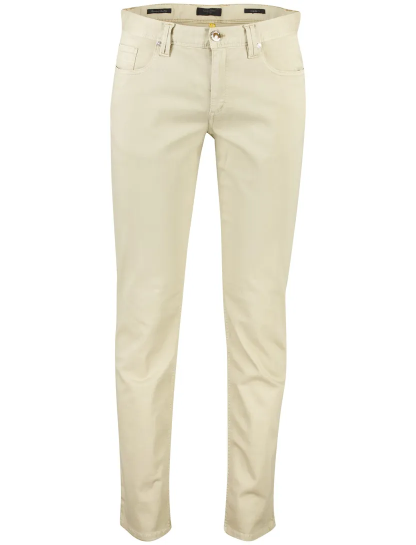 Alberto 5-pocket broek beige normale fit