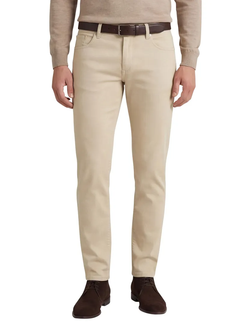 Alberto 5-pocket broek beige normale fit