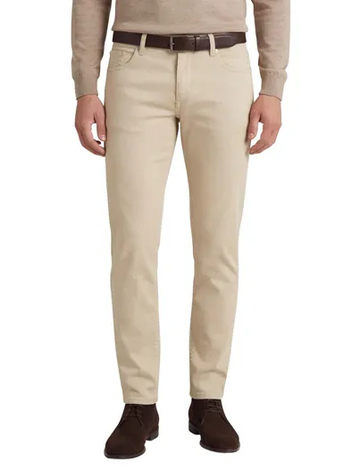 Alberto Alberto 5-pocket broek beige pipe normale fit