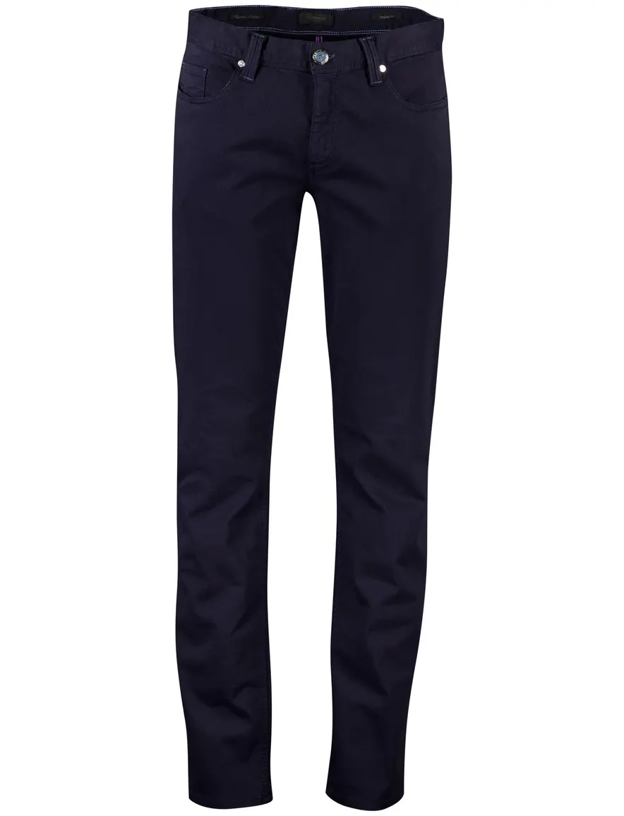 Alberto slim fit stretch pantalon navy
