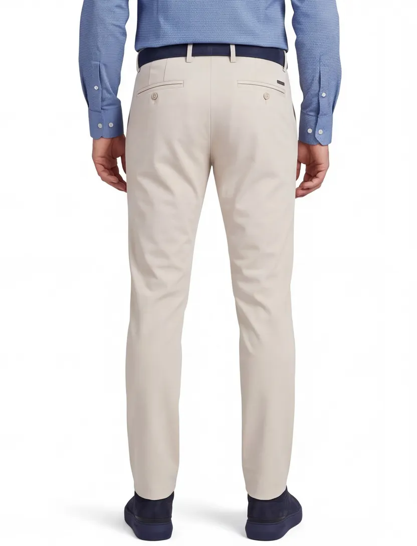 Broek Alberto creme stretch chino