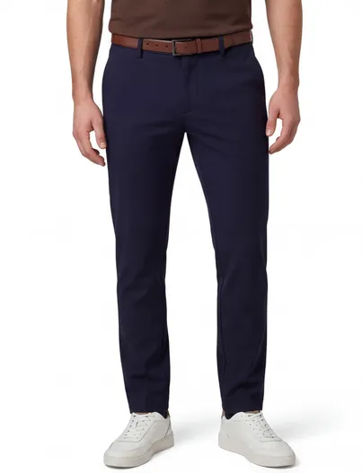 Alberto Alberto chino donkerblauw stretch