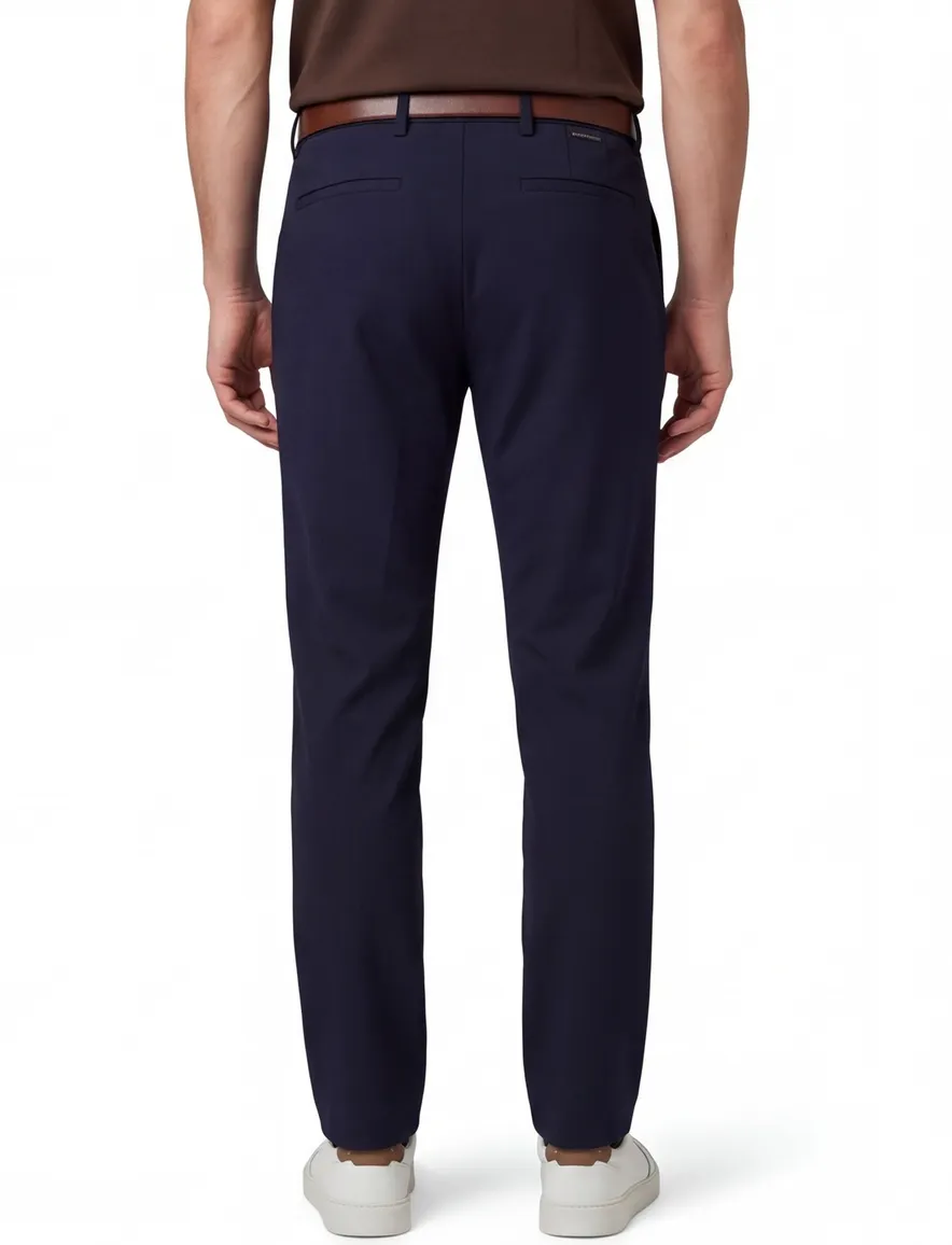 Alberto chino donkerblauw stretch