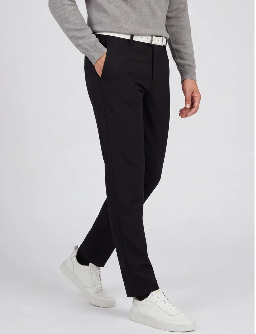 Broek Alberto zwart stretch