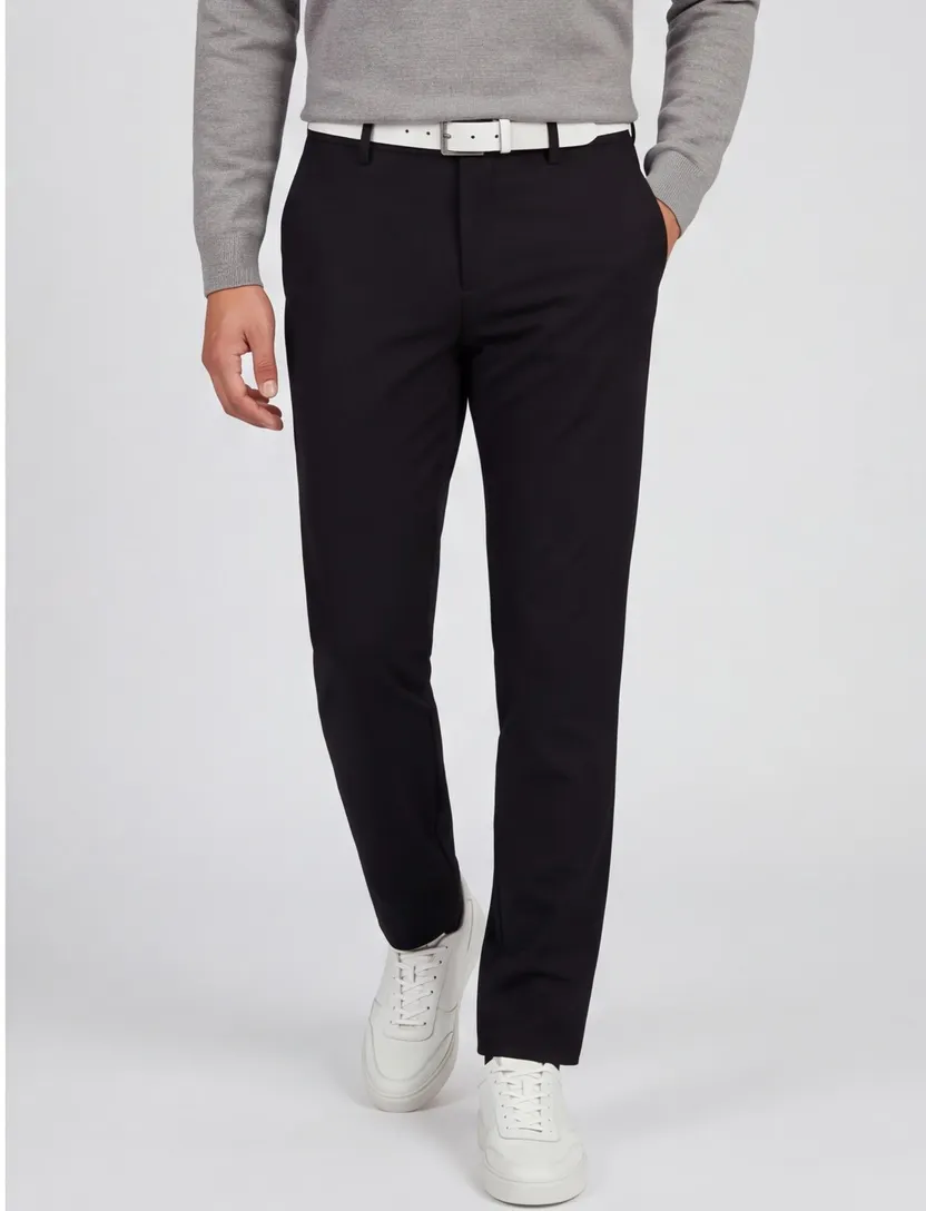 Broek Alberto zwart stretch
