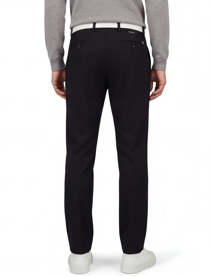 Broek Alberto zwart stretch