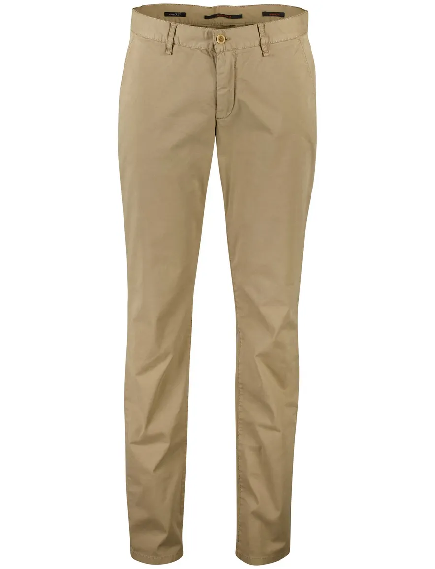 Alberto regular fit pantalon beige katoen
