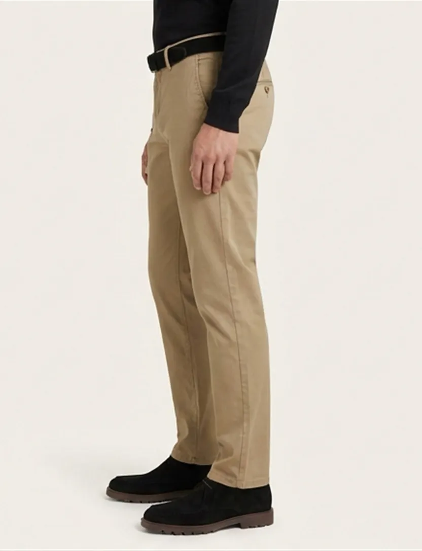 Alberto regular fit pantalon beige katoen