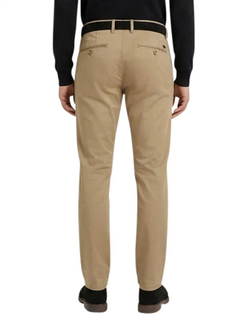 Alberto regular fit pantalon beige katoen