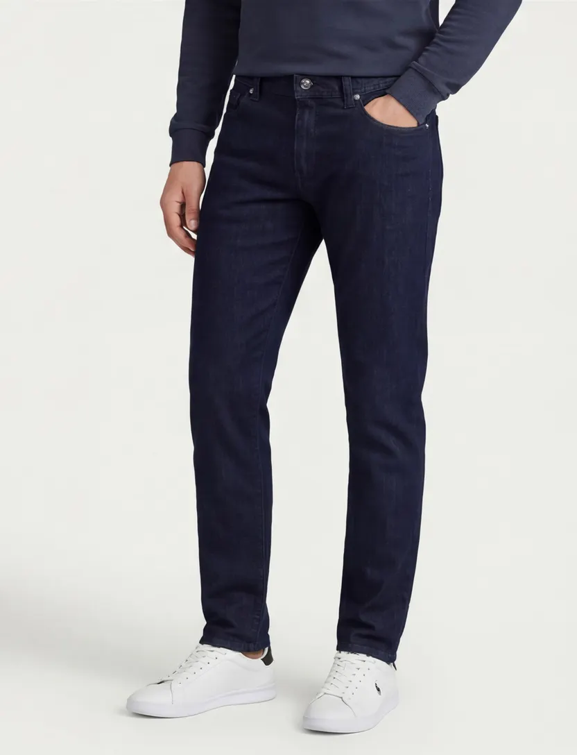 Alberto regular fit pantalon navy katoen