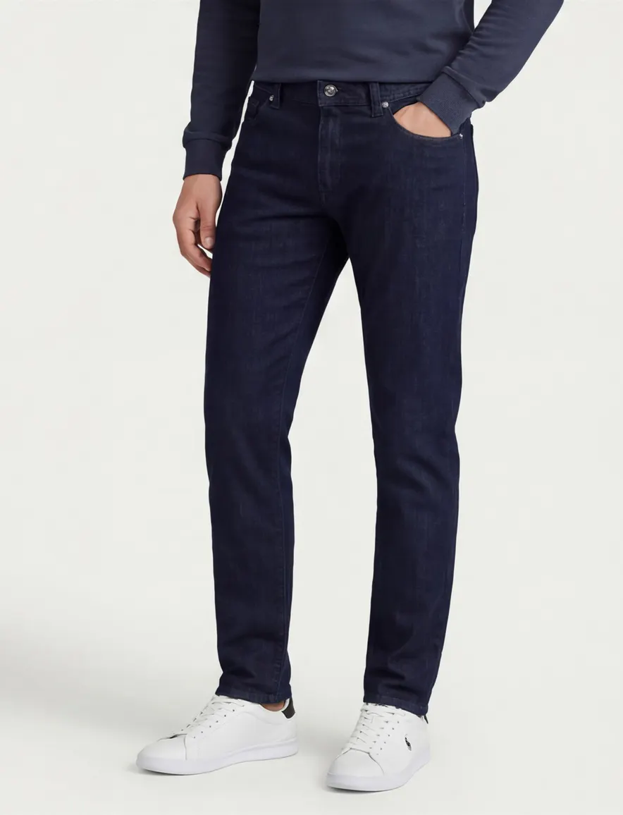 Alberto regular fit pantalon navy katoen