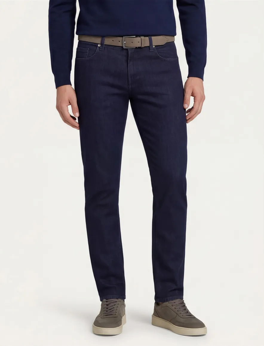 Alberto regular fit premium pipe navy